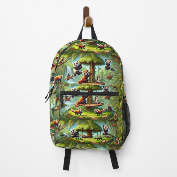 Item preview, Panda mapache y panda rojo: parque de juegos en la jungla designed and sold by DamioPolArt.