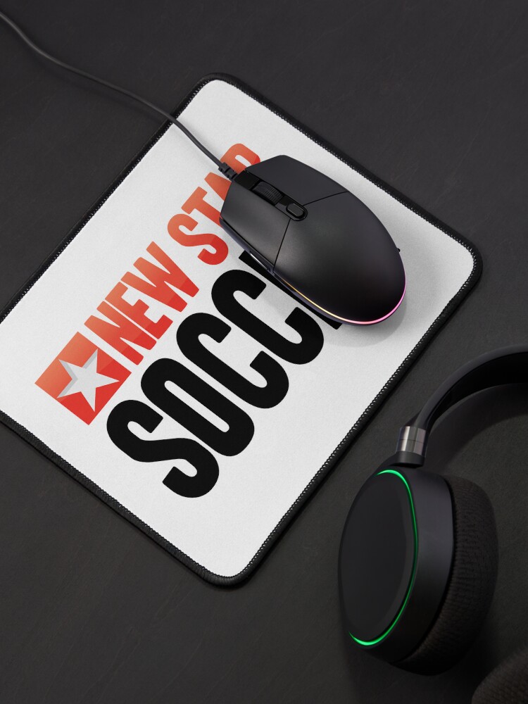 Thumbnail 4 of 5, Mouse Pad, New Star Soccer Black designed and sold by NewStarGames.