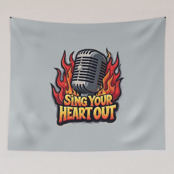 Item preview, Sing Your Heart Out: Flaming Microphone  designed and sold by Jollys-ArtShop.