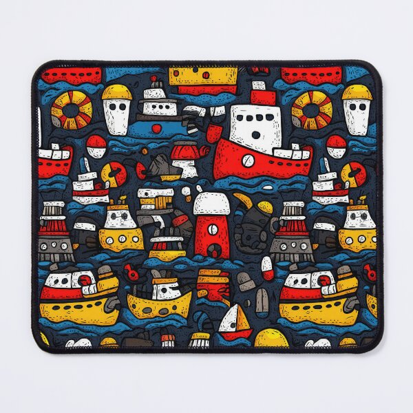 Item preview, Nautical-themed patterns with ships, waves, and sailors designed and sold by Piotrek0001.