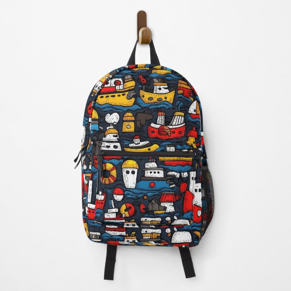 Item preview, Nautical-themed patterns with ships, waves, and sailors designed and sold by Piotrek0001.