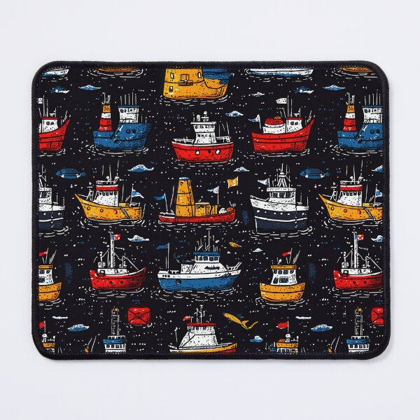 Item preview, Colorful ocean-inspired designs with boats and captains designed and sold by Piotrek0001.