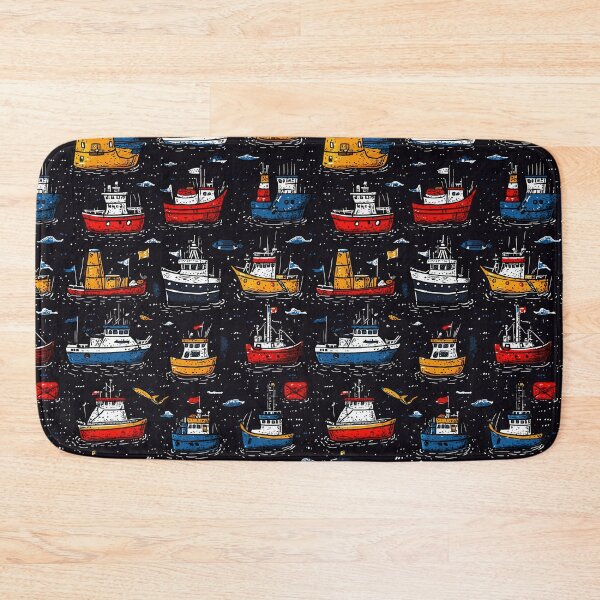Item preview, Colorful ocean-inspired designs with boats and captains designed and sold by Piotrek0001.