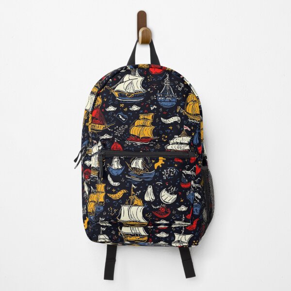 Item preview, Dynamic sea patterns with ships, anchors, and waves designed and sold by Piotrek0001.