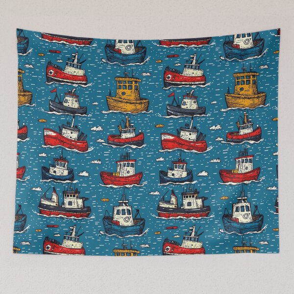 Item preview, Fun ocean graphics with whimsical maritime illustrations designed and sold by Piotrek0001.