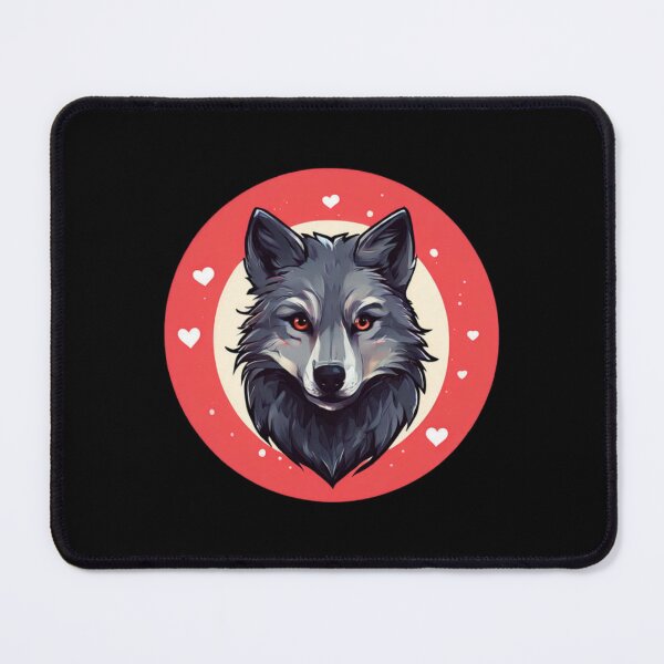 Item preview, Wolf Art with Hearts designed and sold by Planetporridge.