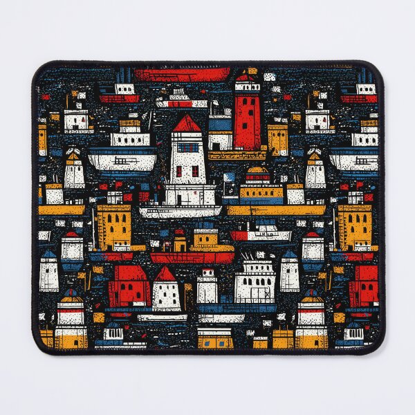 Item preview, Marine motifs with vibrant ships, sailors, and lighthouses designed and sold by Piotrek0001.