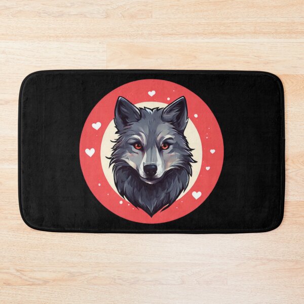 Item preview, Wolf Art with Hearts designed and sold by Planetporridge.