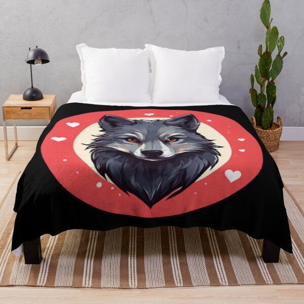 Item preview, Wolf Art with Hearts designed and sold by Planetporridge.