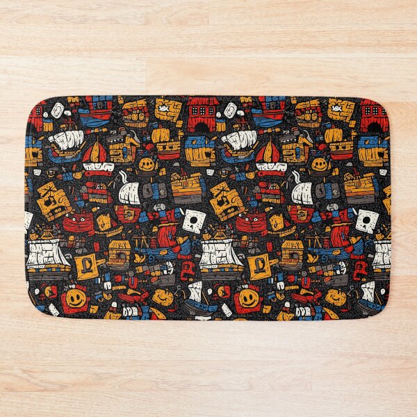 Item preview, Playful nautical scenes with colorful sea life and boats designed and sold by Piotrek0001.
