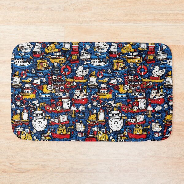 Item preview, Bright and cheerful marine artwork with sailor motifs designed and sold by Piotrek0001.