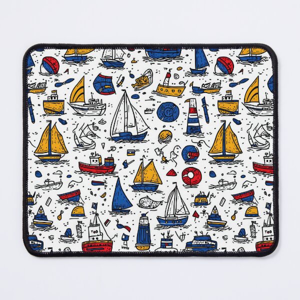 Item preview, Coastal-inspired patterns with colorful maritime elements designed and sold by Piotrek0001.