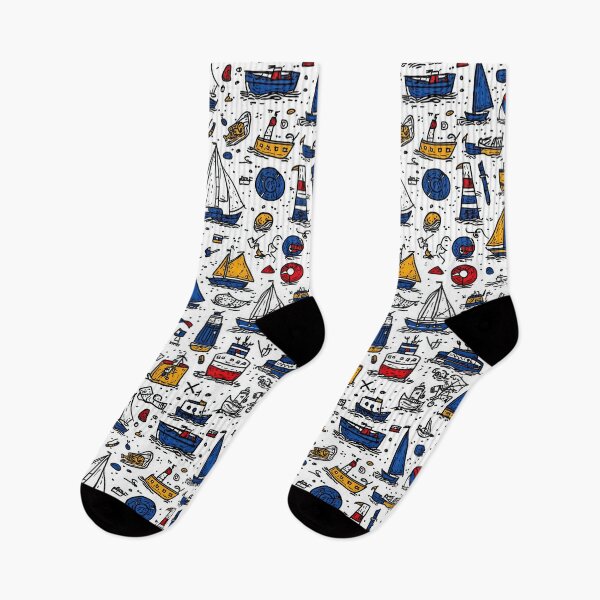 Item preview, Coastal-inspired patterns with colorful maritime elements designed and sold by Piotrek0001.