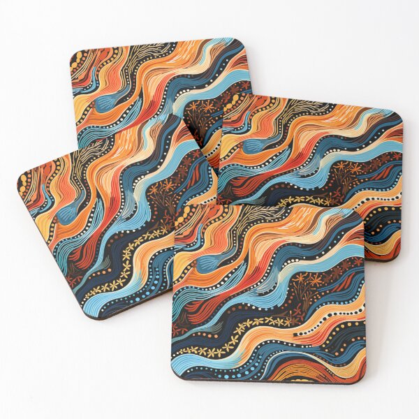 Item preview, Arte de puntos de inspiración aborigen - Senderos naturales designed and sold by GrinGalore.