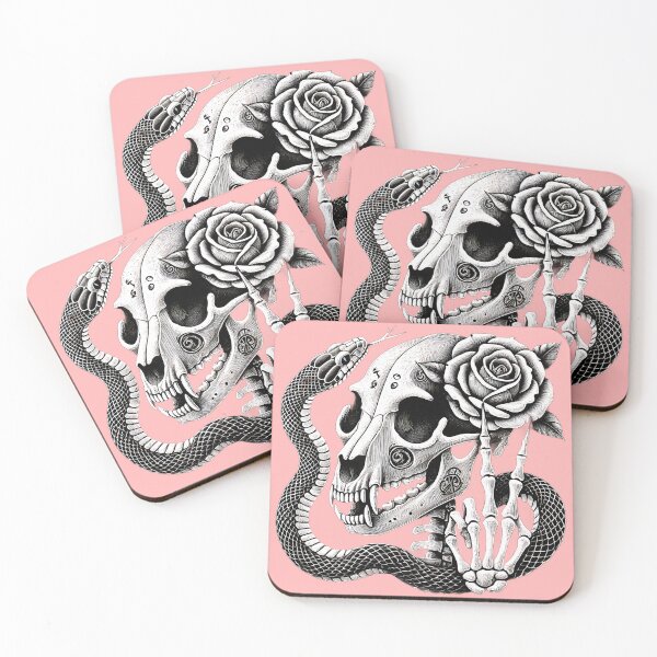 Item preview, Gothic Symbiosis: Skull, Rose, and Serpent TSQ designed and sold by TSQ.