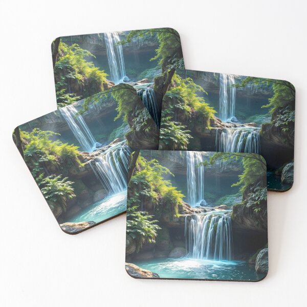 Item preview, The hidden refuge of the twin waterfalls designed and sold by Turko762.