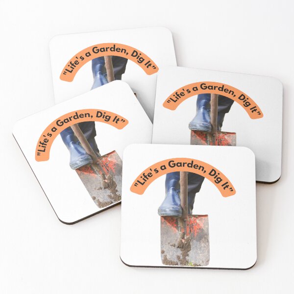 Item preview, "Gardening Inspiration – 'Life's a Garden, Dig It' with Shovel Art" designed and sold by ValhallaPrint.