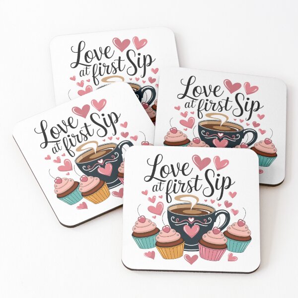 Item preview, Love at First Sip Coffee and Cupcake Design | Cute Valentine's Day Art designed and sold by Design Den.