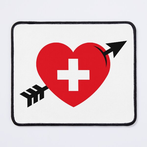 Item preview, Heart - Swiss Cross - Arrow (I Love Switzerland / 2C) designed and sold by MrFaulbaum.
