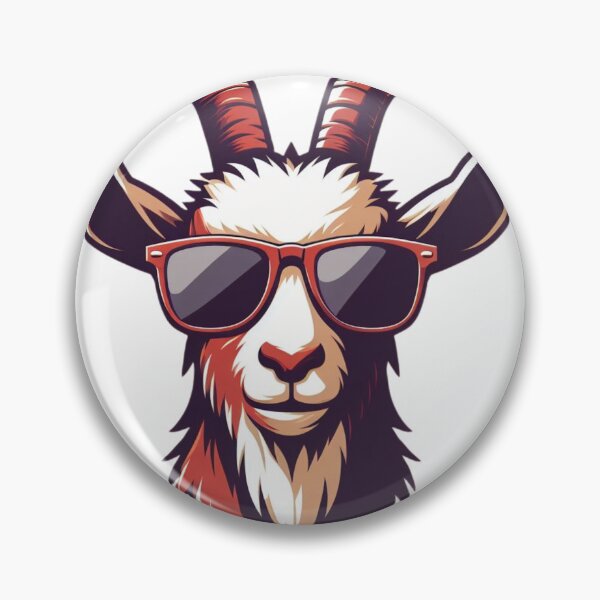 Item preview, Cool Cartoon Goat with Sunglasses Illustration designed and sold by gkhanco.