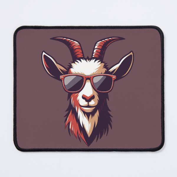 Item preview, Cool Cartoon Goat with Sunglasses Illustration designed and sold by gkhanco.