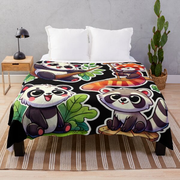 Item preview, Panda mapache y panda rojo en el patio de recreo designed and sold by DamioPolArt.