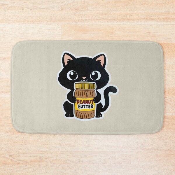 Item preview, Black Cat having Peanut Butter| Nutty Buddy Spread | Gobble Gala designed and sold by Kids GobbleGala.