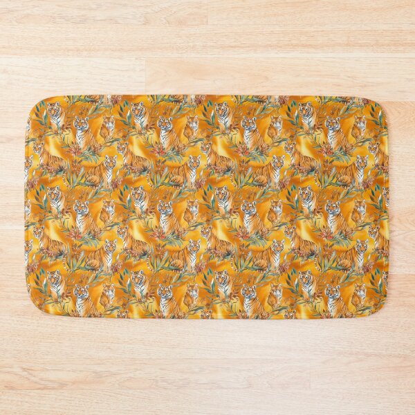 Item preview, Dynamic Watercolor Tigers with Thai Vines designed and sold by IssaraStudio.