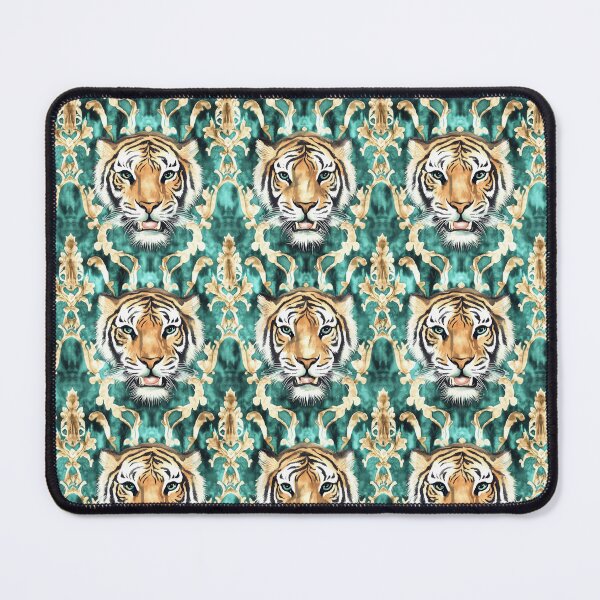 Item preview, Emerald Thai Tiger Art with Ornamental Touch designed and sold by IssaraStudio.