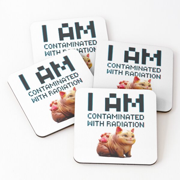 Item preview, I Am Contaminated with Radiation Funny Cat Meme designed and sold by Amanda's Factory.