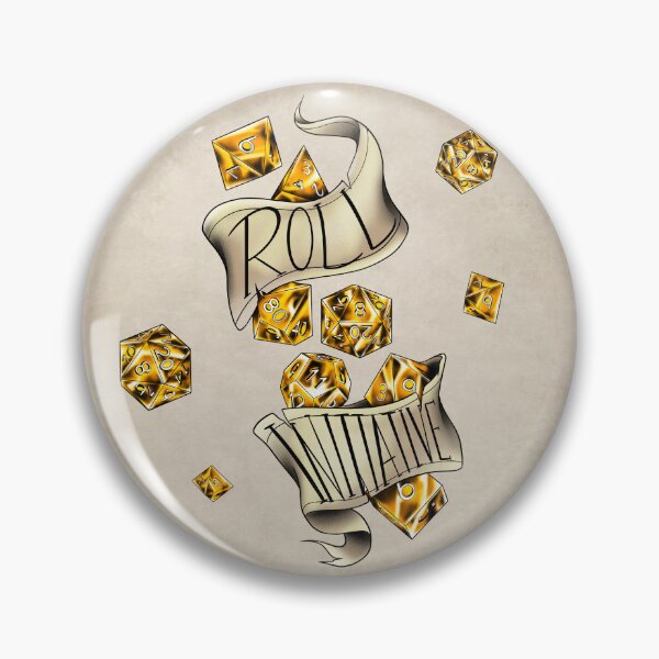 Item preview, DnD Roll Initiative (yellow) designed and sold by RetroCoven.