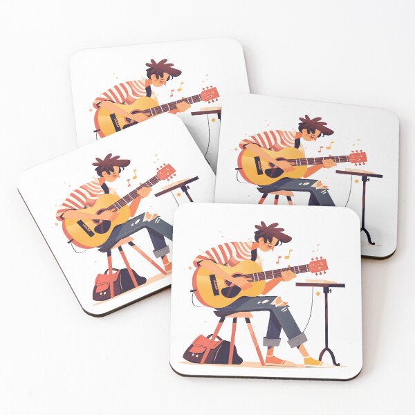 Item preview, Illustration of a boy playing the guitar designed and sold by Redboof.