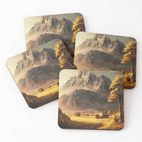 Item preview, Countryside Mountains Landscape | Vintage Landscape | Landscape Artwork | Realistic Landscape Art | Vintage Art designed and sold by UnhingedBird.