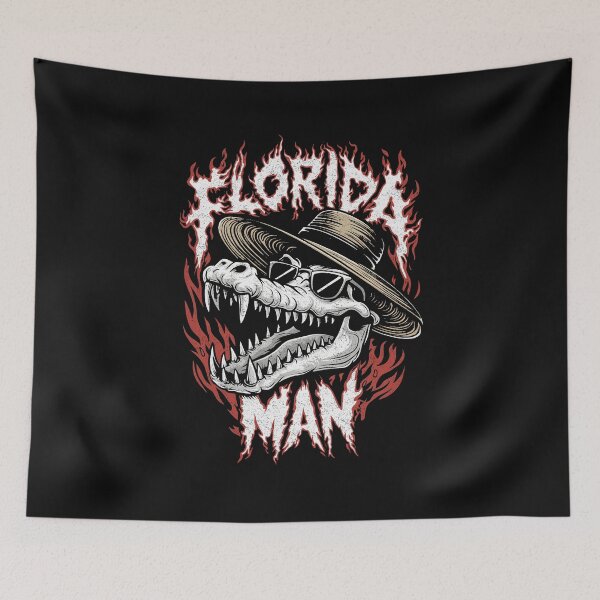 Item preview, Funny Alligator Death Metal Florida Man designed and sold by Mystikos Art.