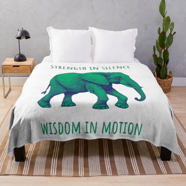Item preview, Strength In Silence Wisdom In Motion - Elephant Animales designed and sold by Wildom.
