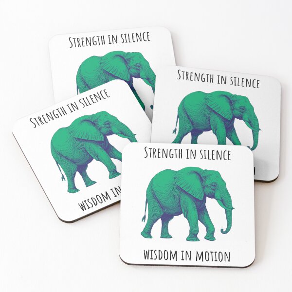 Item preview, Strength In Silence Wisdom In Motion - Elephant Animales designed and sold by Wildom.