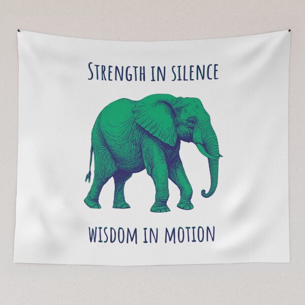 Item preview, Strength In Silence Wisdom In Motion - Elephant Animales designed and sold by Wildom.