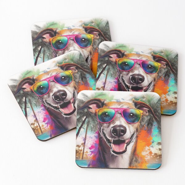 Item preview, greyhound on vacation designed and sold by Zarek-pixel-paws.