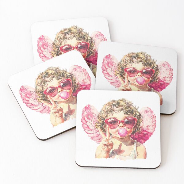 Item preview, Retro Cupid Blowing Bubble Gum designed and sold by kjanedesigns.