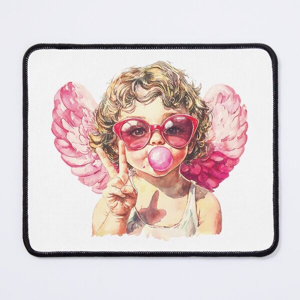 Item preview, Retro Cupid Blowing Bubble Gum designed and sold by kjanedesigns.