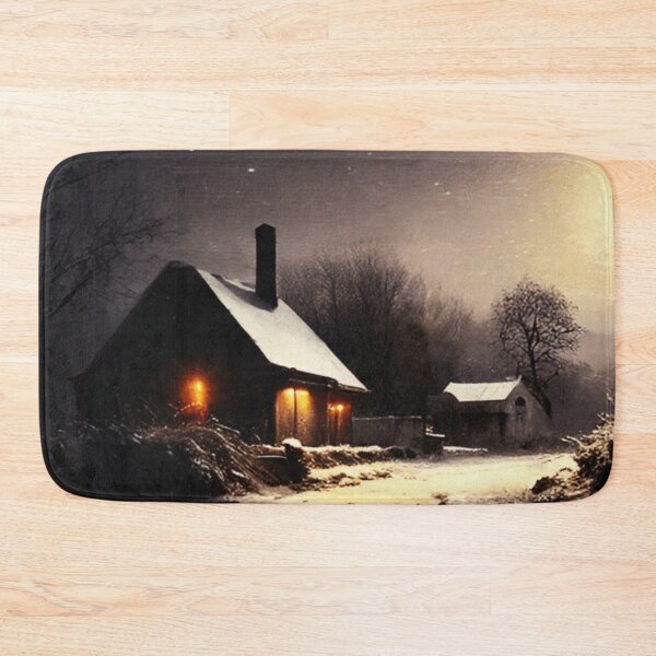 Item preview, Countryside in Winter Landscape | Vintage Landscape | Landscape Artwork | Realistic Landscape Art | Vintage Art designed and sold by UnhingedBird.