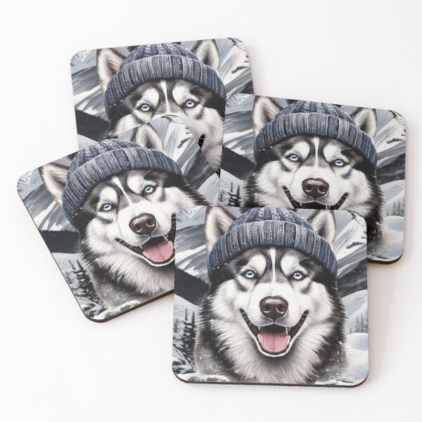 Item preview, husky happy face on vacation designed and sold by Zarek-pixel-paws.