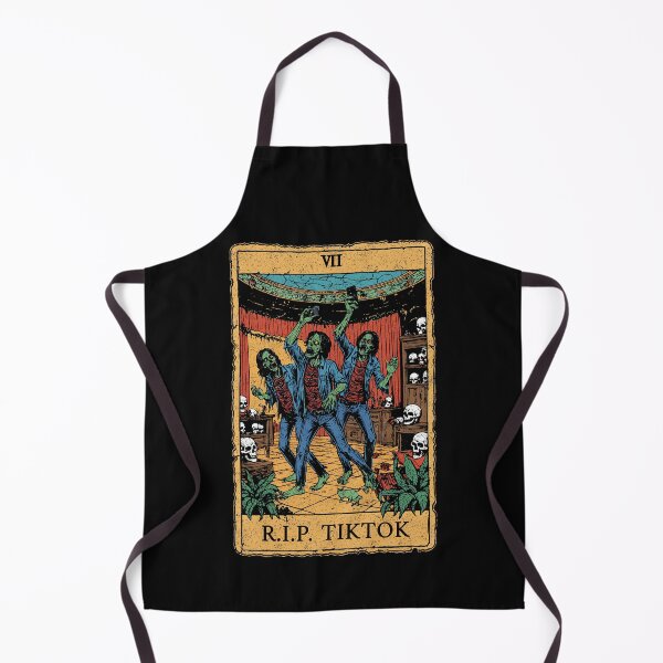 Item preview, Funny Social Media RIP TikTok Zombie Tarot Card Art designed and sold by Mystikos Art.