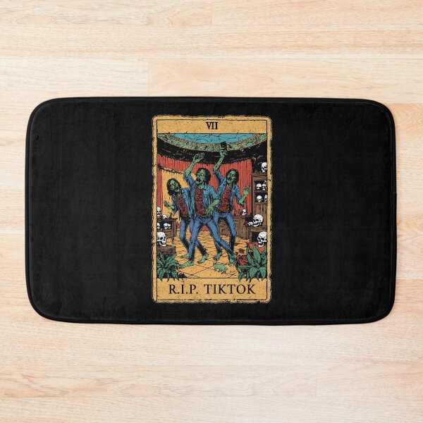 Item preview, Funny Social Media RIP TikTok Zombie Tarot Card Art designed and sold by Mystikos Art.