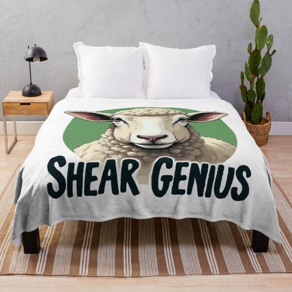 Item preview, Shear Genius - Sheep Shearer Pun Humour designed and sold by TeesYouWant.