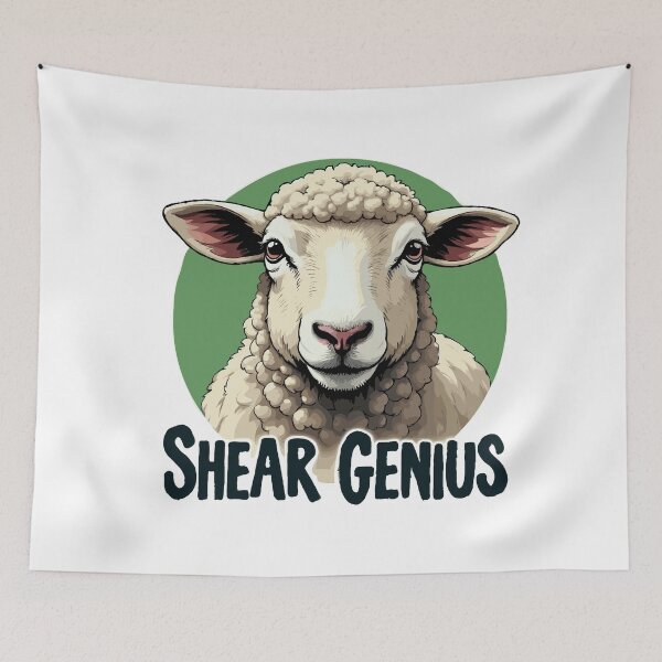 Item preview, Shear Genius - Sheep Shearer Pun Humour designed and sold by TeesYouWant.