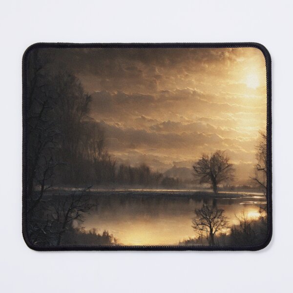 Item preview, Frozen Lake in Winter Landscape | Vintage Landscape | Landscape Artwork | Realistic Landscape Art | Vintage Art designed and sold by UnhingedBird.