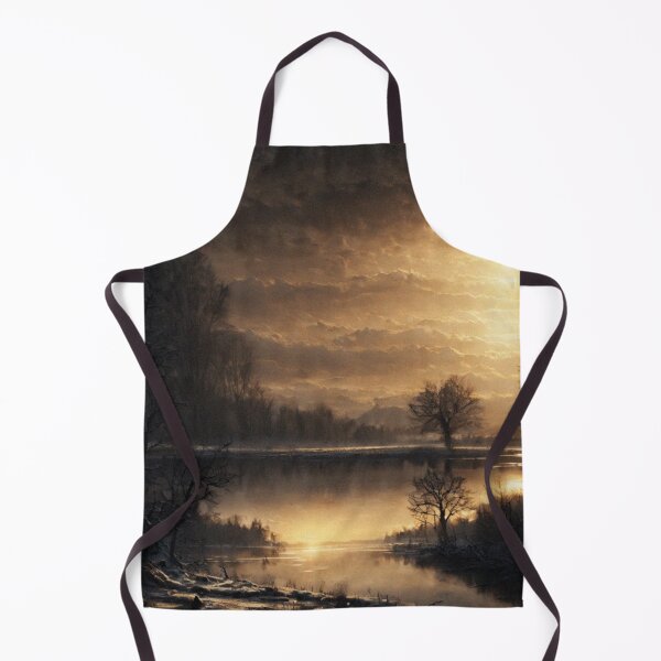 Item preview, Frozen Lake in Winter Landscape | Vintage Landscape | Landscape Artwork | Realistic Landscape Art | Vintage Art designed and sold by UnhingedBird.