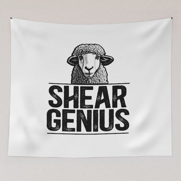 Item preview, Shear Genius - Sheep Shearing Pun designed and sold by TeesYouWant.