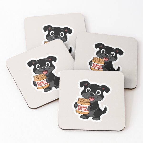Item preview, Black Dog having Peanut Butter| Nutty Buddy Spread | Gobble Gala  designed and sold by Kids GobbleGala.
